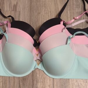 Victoria's Secret Love Cloud Demi Bundle Of 4- NWOT! Spring Colors! 30DD